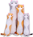 Cute Cat Plush Long Body Pillow Cuddle Cartoon Stuffed Animals Cat Plushie
