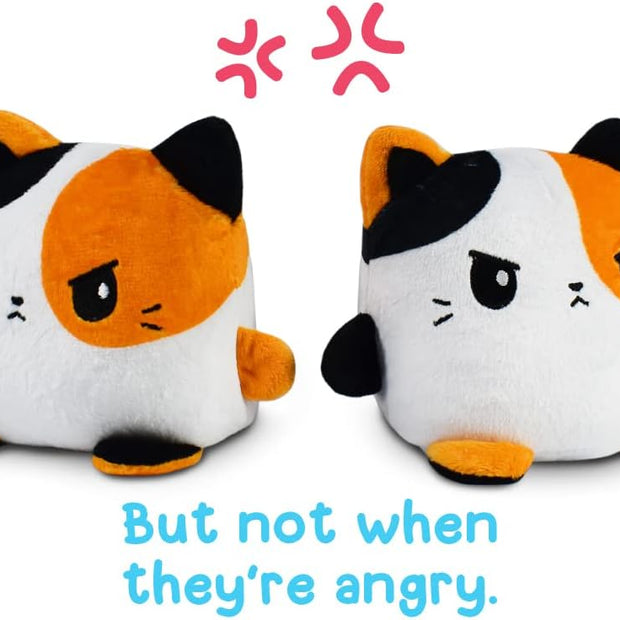 - Plushmates - Magnetic Reversible Plushies That Hold Hands When Happy - Calico Cat - Huggable and Soft Sensory Fidget Toy Stuffed Animals That Show Your Mood - Gift for Kids and Adults!