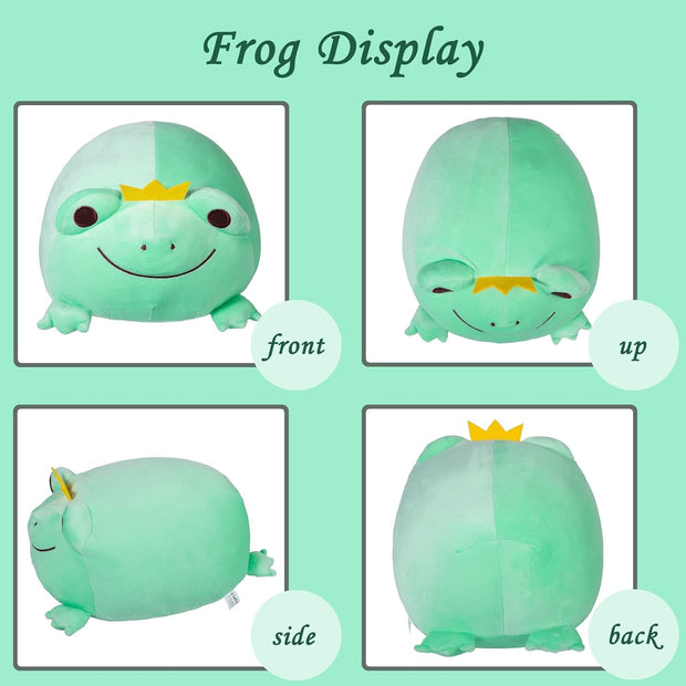 Soft Plushies Gifts for Kids Girls Boys, Cute Frog Plush Hugging Pillow, Realistic Wildlife Stuffed Animals Deocrtion