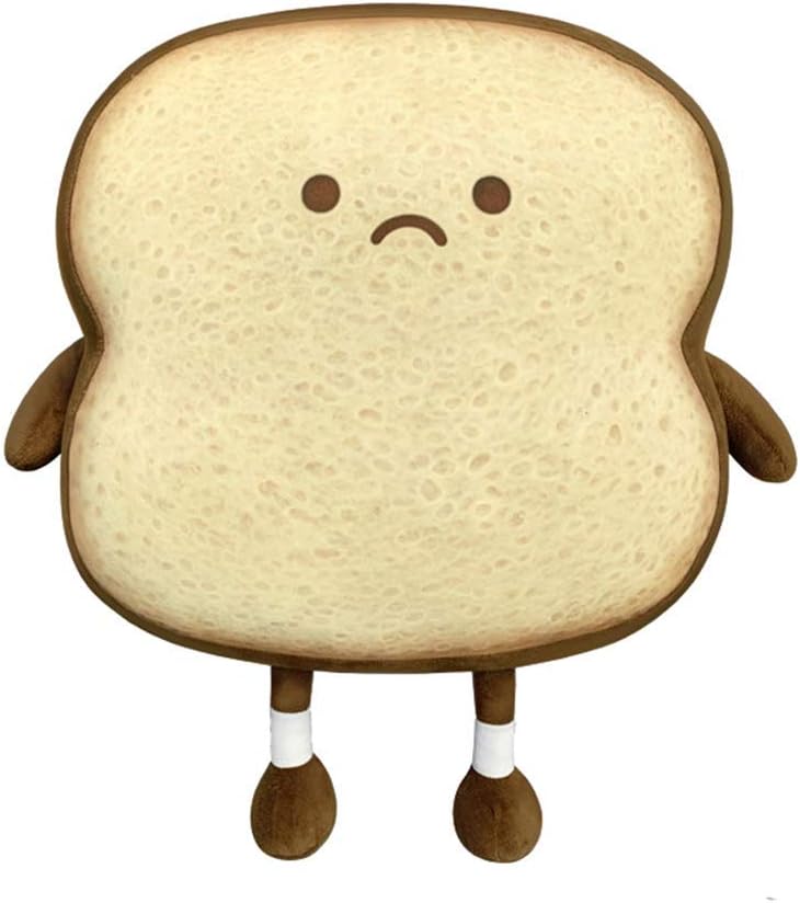Toast Bread Pillow Funny Food Plush Toy Pillows Small Cute Stuffed Plush (Toast, Brown)