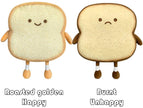 Toast Bread Pillow Funny Food Plush Toy Pillows Small Cute Stuffed Plush Sofa Pillow (Toast Bread,Golden)