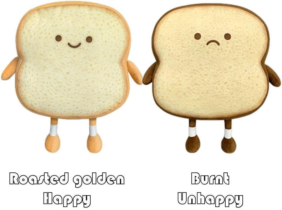 Toast Bread Pillow Funny Food Plush Toy Pillows Small Cute Stuffed Plush Sofa Pillow (Toast ​​Bread, Brown)