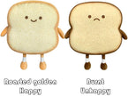 Toast Bread Pillow Funny Food Plush Toy Pillows Small Cute Stuffed Plush Sofa Pillow (Toast ​​Bread, Brown)