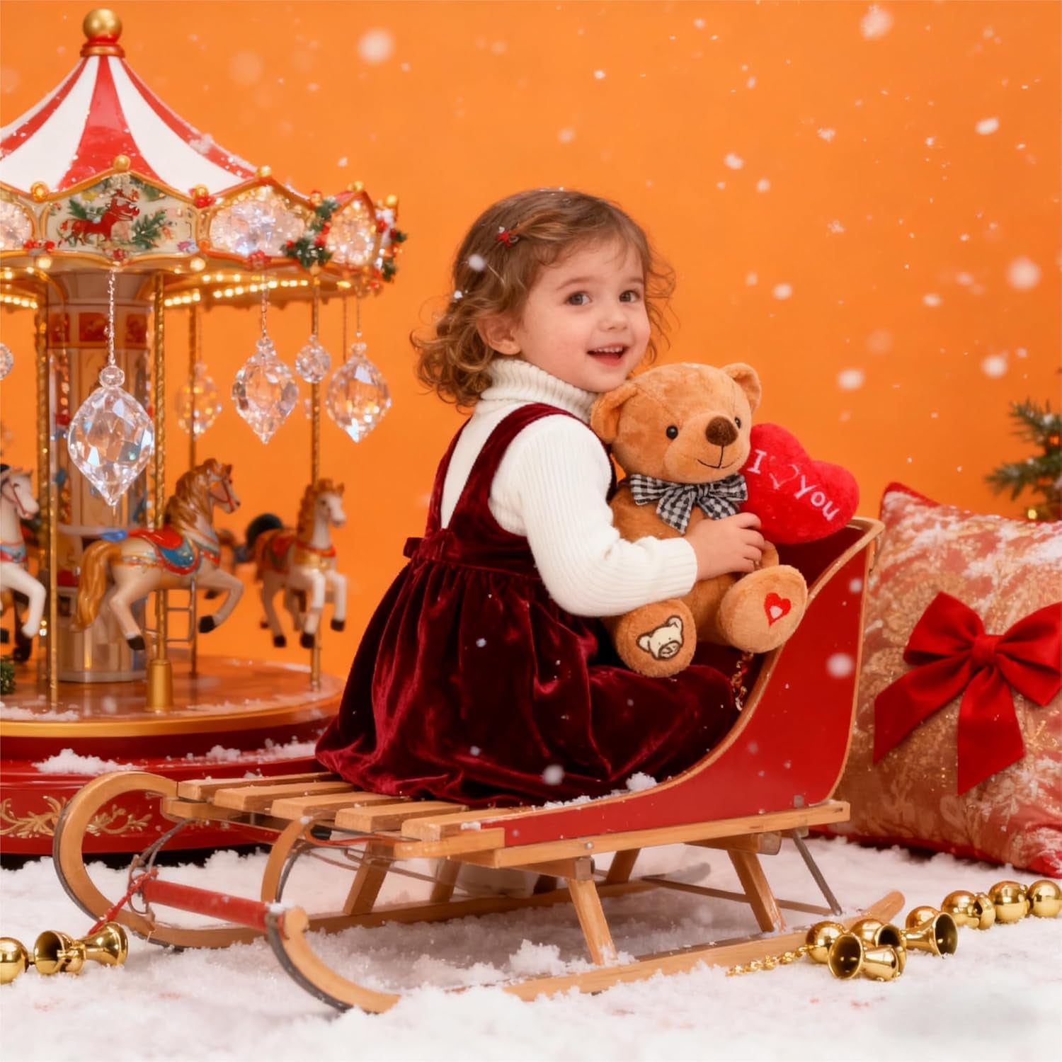 Teddy Bear Plush with “I You” Heart Balloon – Cute 7-Inch Stuffed Animal Gift for Mom, Girlfriend, Wife, Valentine’S Day, Birthday & Anniversary