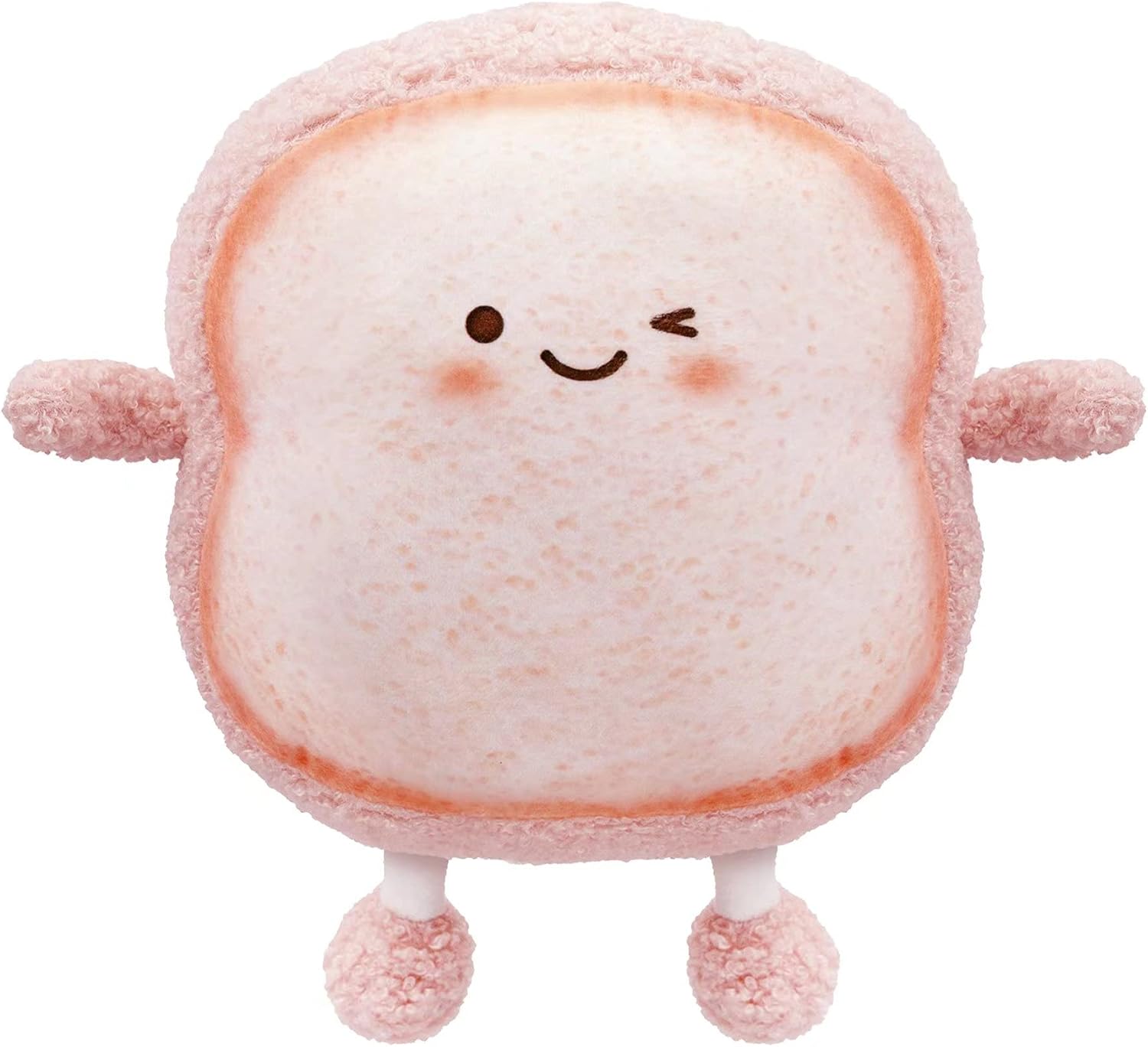 Toast Bread Pillow Funny Food Plush Toy Pillows Small Cute Stuffed Plush (Toast , Pink)