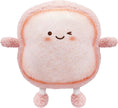 Toast Bread Pillow Funny Food Plush Toy Pillows Small Cute Stuffed Plush (Toast , Pink)