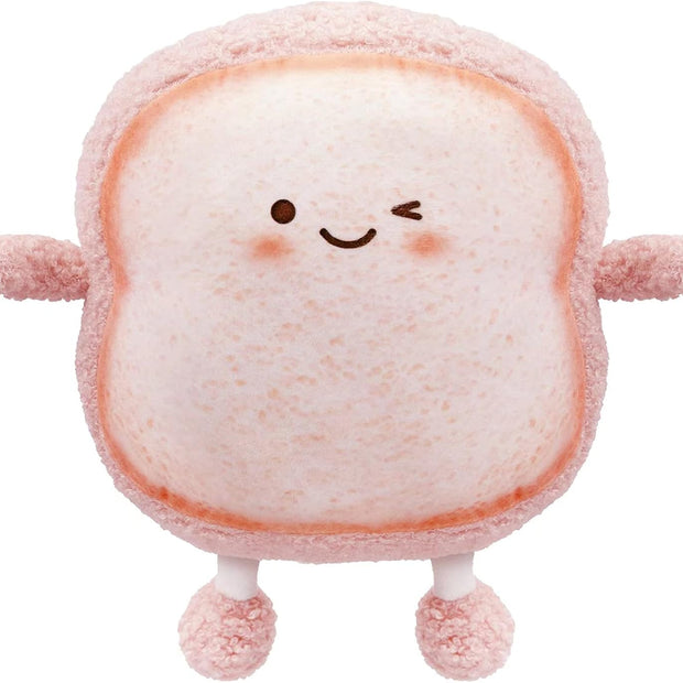 Toast Bread Pillow Funny Food Plush Toy Pillows Small Cute Stuffed Plush (Toast , Pink)