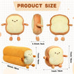 3 Pcs Funny Bread Pillow Toast Plush Stuffed Pillow 2 Size Cute Toast Sliced Cushion Kawaii Food Plushies