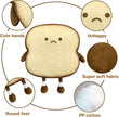 Toast Bread Pillow Funny Food Plush Toy Pillows Small Cute Stuffed Plush Sofa Pillow (Toast ​​Bread, Brown)