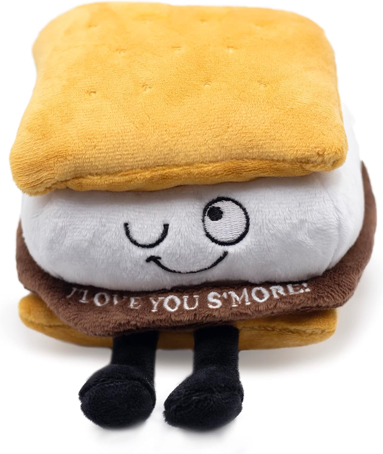 S'Mores Plushie - I Love You S'More Cute Smores Plush, Gift for Chocolate Lovers, Food Plush Toy for Gifting