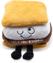 S'Mores Plushie - I Love You S'More Cute Smores Plush, Gift for Chocolate Lovers, Food Plush Toy for Gifting