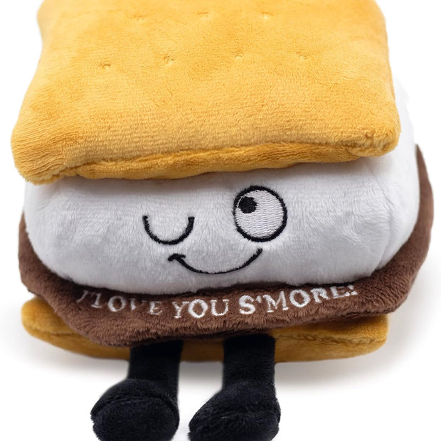 S'Mores Plushie - I Love You S'More Cute Smores Plush, Gift for Chocolate Lovers, Food Plush Toy for Gifting