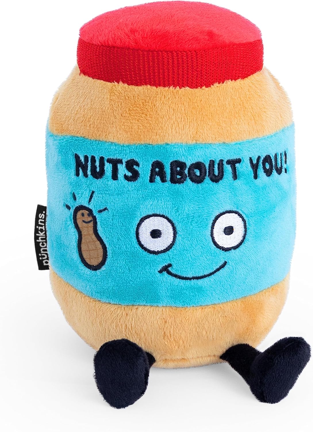 Peanut Butter Plushie - Nuts about You Cute Peanut Butter Plush, Gift for Peanut Butter Fans, Food Plush Toy for Gifting