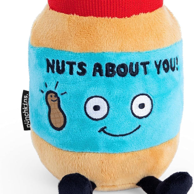 Peanut Butter Plushie - Nuts about You Cute Peanut Butter Plush, Gift for Peanut Butter Fans, Food Plush Toy for Gifting