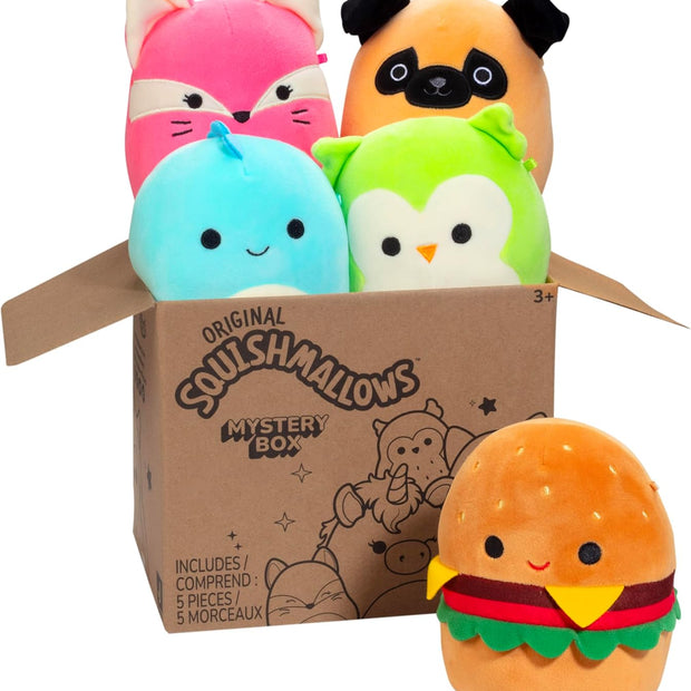 Original Mystery Box 5-Inch Plush 5 Pack - Official  Plush - Collectible Soft & Squishy Mini Stuffed Animal Toy 