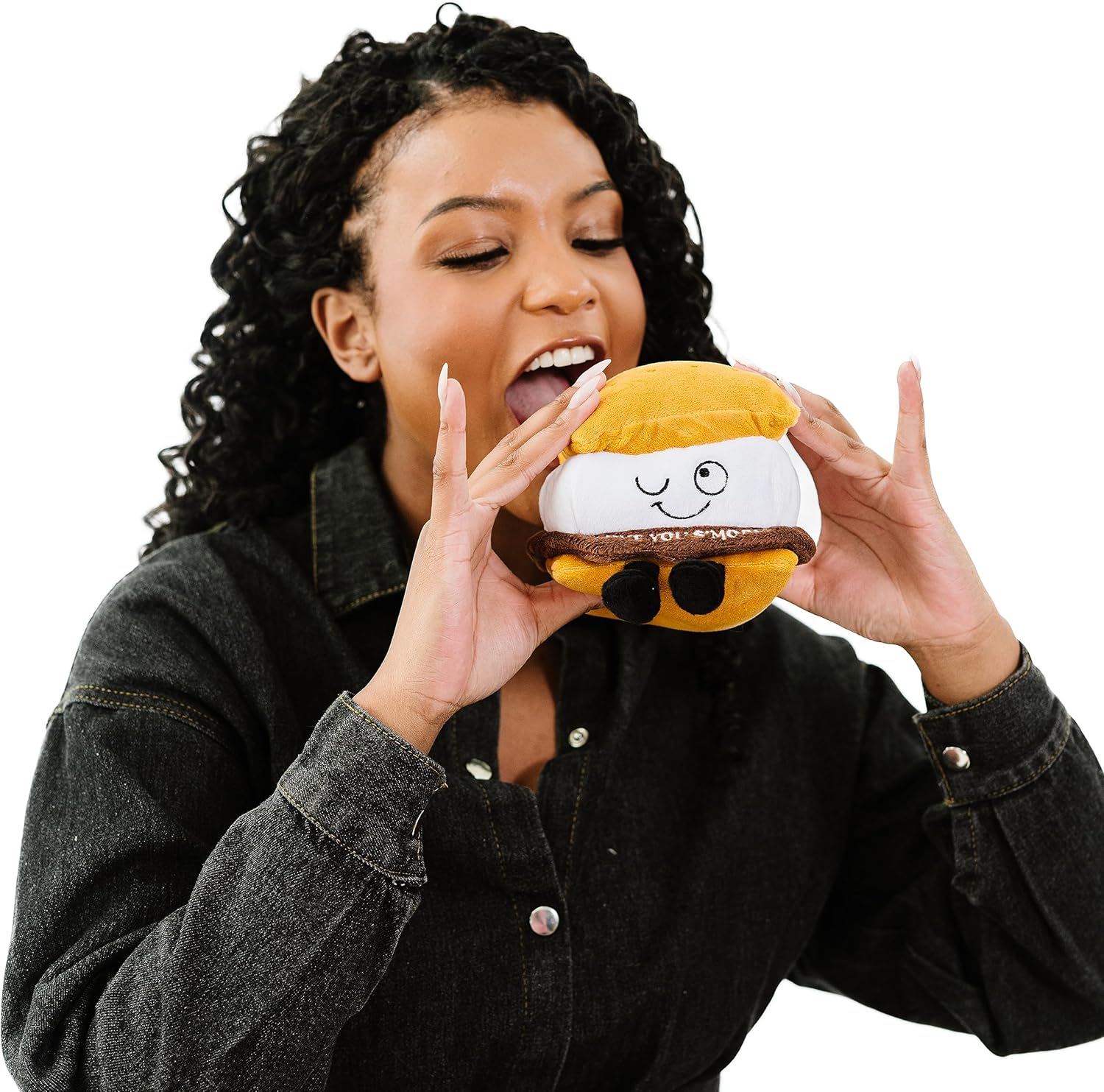 S'Mores Plushie - I Love You S'More Cute Smores Plush, Gift for Chocolate Lovers, Food Plush Toy for Gifting