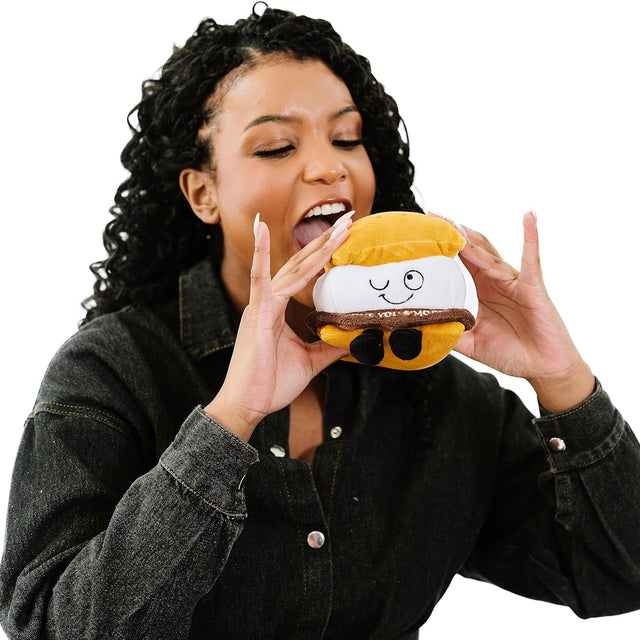 S'Mores Plushie - I Love You S'More Cute Smores Plush, Gift for Chocolate Lovers, Food Plush Toy for Gifting