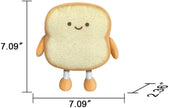 Toast Bread Pillow Funny Food Plush Toy Pillows Small Cute Stuffed Plush Sofa Pillow (Toast Bread,Golden)
