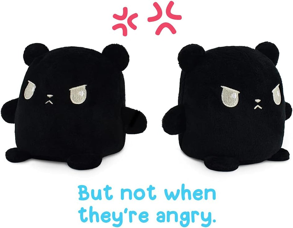 - Plushmates - Magnetic Reversible Plushies That Hold Hands When Happy - Black Bear - Huggable and Soft Sensory Fidget Toy Stuffed Animals That Show Your Mood - Gift for Kids and Adults!
