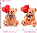 Teddy Bear Plush with “I You” Heart Balloon – Cute 7-Inch Stuffed Animal Gift for Mom, Girlfriend, Wife, Valentine’S Day, Birthday & Anniversary
