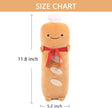 Toast Bread Pillow Funny Food Plush Toy Pillows Small Cute Stuffed Plush Toast Sofa Pillow (French Baguette, Brown)
