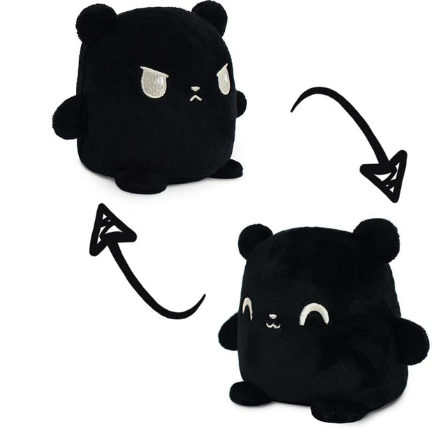 - Plushmates - Magnetic Reversible Plushies That Hold Hands When Happy - Black Bear - Huggable and Soft Sensory Fidget Toy Stuffed Animals That Show Your Mood - Gift for Kids and Adults!