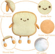 Toast Bread Pillow Funny Food Plush Toy Pillows Small Cute Stuffed Plush Sofa Pillow (Toast Bread,Golden)